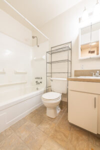 6235 SW Burlingame Ave #203 White Bathroom with bathtub Toilet and Sink